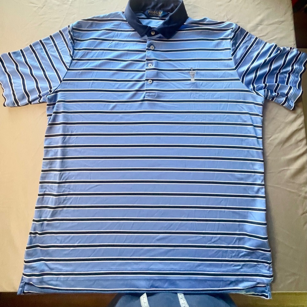 Polo Golf Ralph Lauren Men's L 122nd US Open The Country Club Stripe Polo